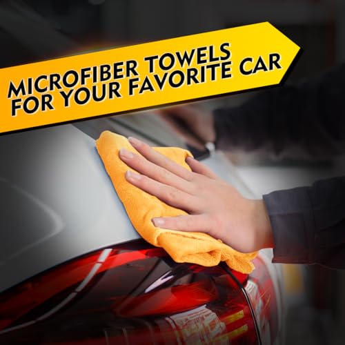 Yellow Microfiber Cleaning Cloths 12 Pack (12 Count)