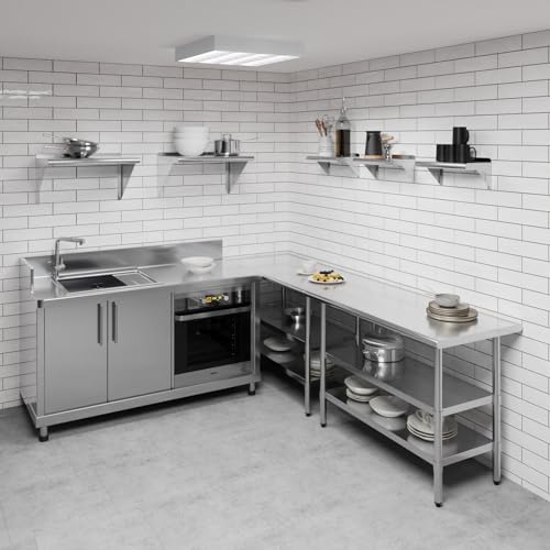 16" Long X 8" Deep Stainless Steel Wall Shelf