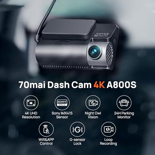 4K Dash Cam Front and Rear with STARVIS