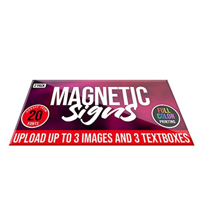 2 Pack Personalized Magnetic Signs for Vehicles