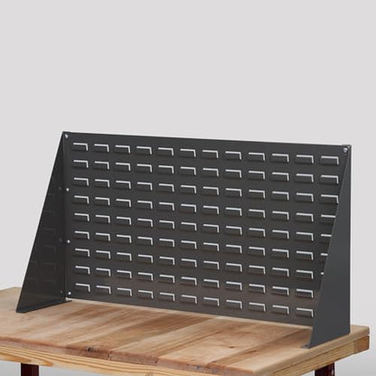 98636 Heavy Duty Steel Louvered Panel Standing Work Bench Storage Rack Garage Organizer for Mounting AkroBin Storage Bins