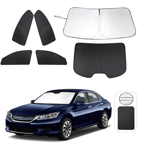 Window Shades for Honda Accord 2013 2014 2015 2016 2017 Accessories Car Side Full Windows Windshield Sun Shade Sun UV Rays & Privacy Protection for Camping (6 Count)