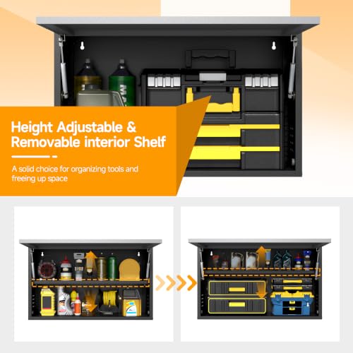 Metal Wall Cabinet with Adjustable Shelves