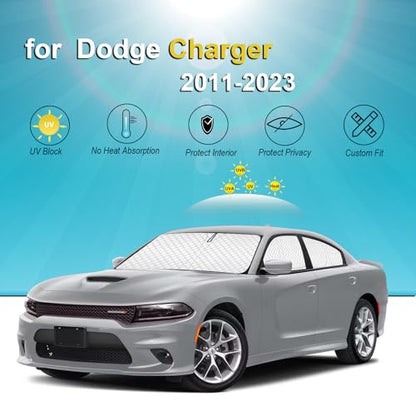 6pcs Thicken Sun Shades for Dodge Charger 2011 (6 Count)