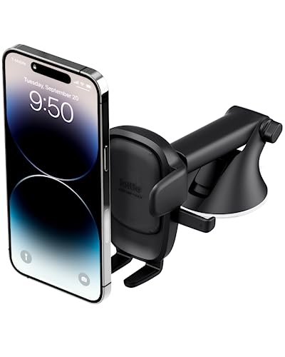 Easy One Touch Advanced Universal Car Mount Dashboard & Windshield Suction Cup Phone Holder for iPhone