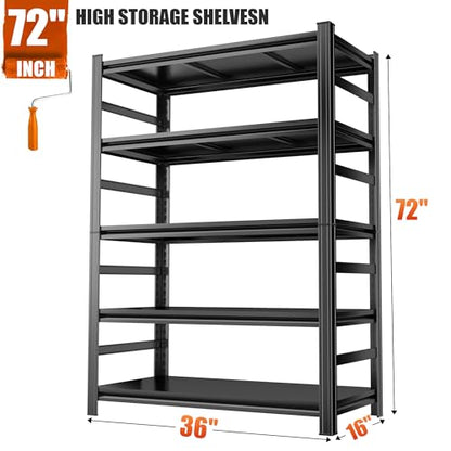 2pack Garage Shelving Heavy Duty Storage Shelves for Garage (5 Count)