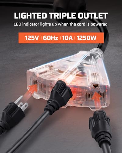 75FT Retractable Extension Cord Reel
