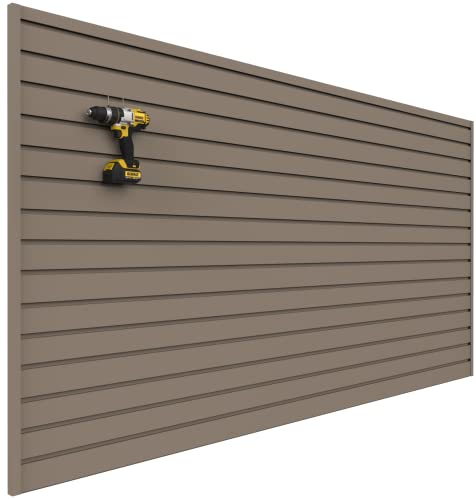 Heavy Duty 8'H x 4'W PVC Garage SlatWall Storage System