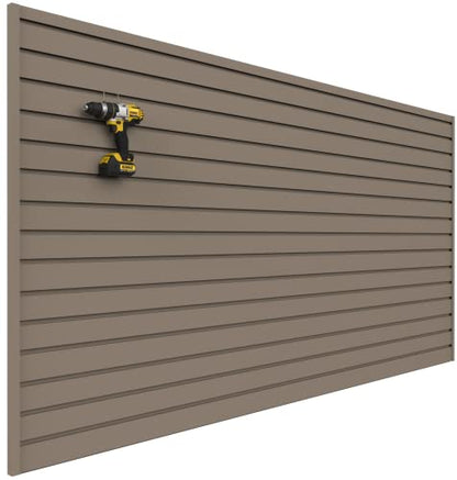 Heavy Duty 8'H x 4'W PVC Garage SlatWall Storage System