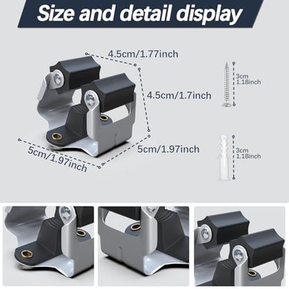 Mop and Broom Holder Wall Mount 8 Pack (8 Count)