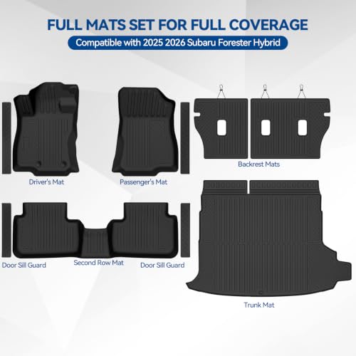 Custom Fit Floor Mats for 2025 2026 Subaru Forester Hybrid