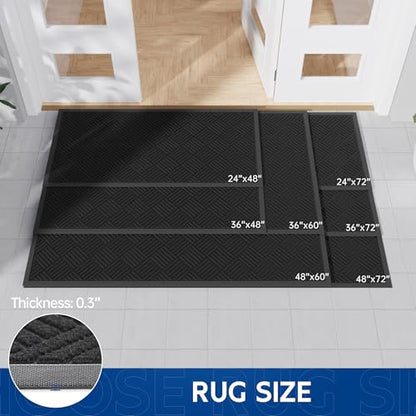 Durable Indoor Outdoor Door Mat (12 Sq Ft)
