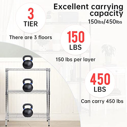 3 Tier Wire Shelf (3 Count)