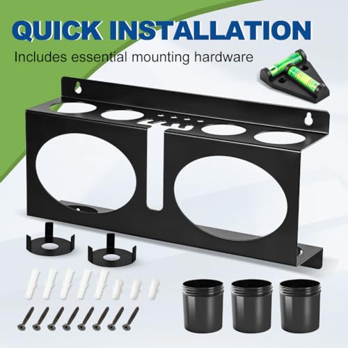 Grease Gun Holder Rack Wall Mount Tractor Compatible with 2 Grease Guns