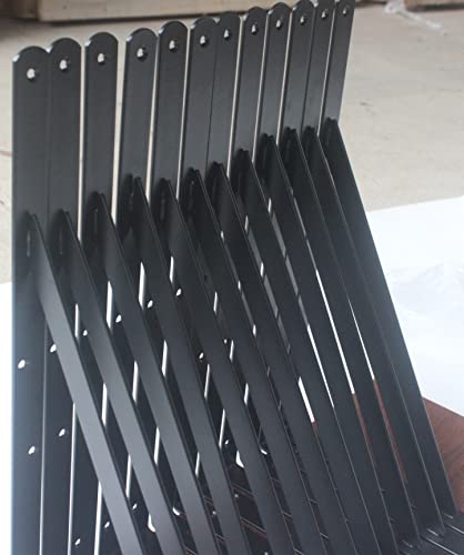 30 Pack L18 x H 12" Black Heavy Duty Shelf Brackets with Screws Metal Shelf Brackets Shelf Support Angle Brackets for Shelves L Brackets Heavy Duty Floating Shelf (30 Count)