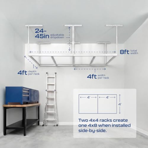MonsterRax 4x8 Overhead Storage Rack Frame Kit