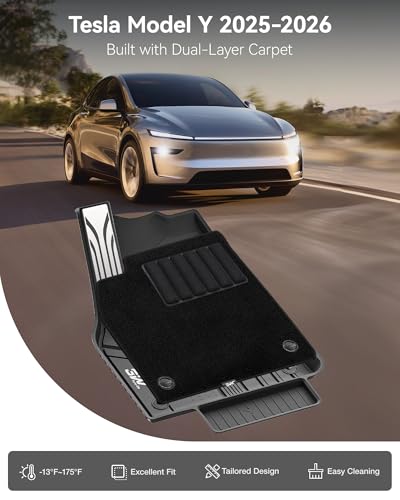 9PCS Floor Mats for Tesla Model Y Juniper 2025 2026