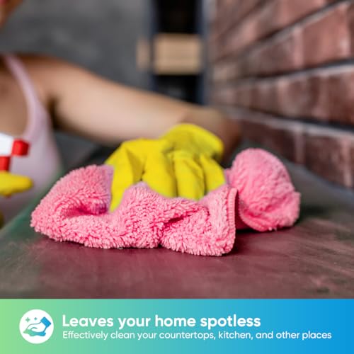 Pink Microfiber Cleaning Cloth (12 Count)
