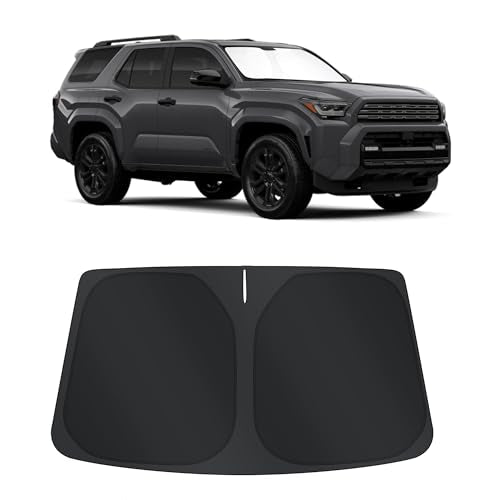 Sun Shade for Toyota 4Runner 2025 2026 Accessories Windshield Sun Shade Window Shade UV Rays Protection Sun Visor Cover with Steering Wheel Sunshade Storage Bag