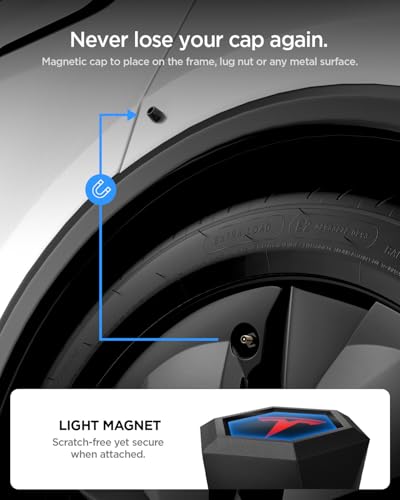 Magnetic Car Tire Valve Caps in Red