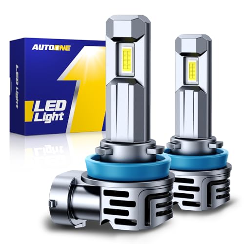 H11/H9 Bulb, No Flicker H11 Lights, 60000LM with Cooling Fan, H9/H8/H11 Car Bulbs Plug and Play, IP68, Pack of 2 (2 Count)