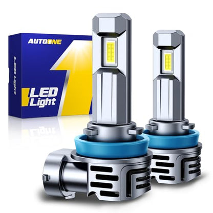 H11/H9 Bulb, No Flicker H11 Lights, 60000LM with Cooling Fan, H9/H8/H11 Car Bulbs Plug and Play, IP68, Pack of 2 (2 Count)