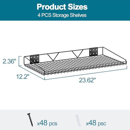 Garage Wall Shelving (4 Count)