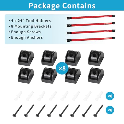 4 Pieces 24" Magnetic Tool Holder Strip (4 Count)