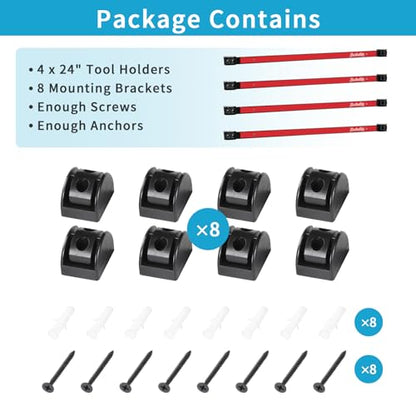 4 Pieces 24" Magnetic Tool Holder Strip (4 Count)