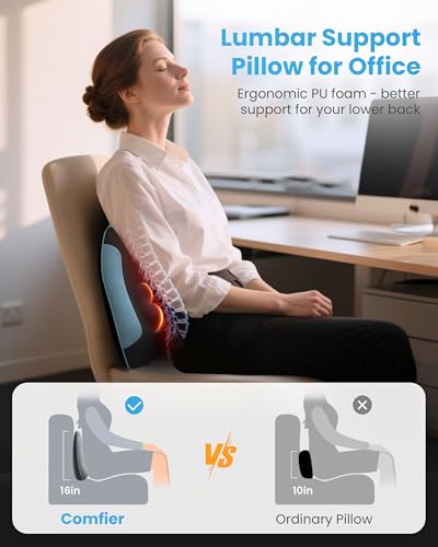 Cordless Lumber Support Pillow for Office Chair