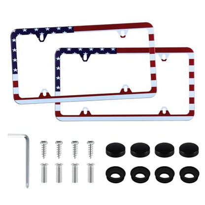 American Flag License Plate Frames