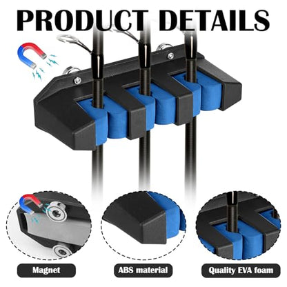 2 Pcs Magnetic Fishing Rod Holder for Car Fishing Pole Rack Vertical Rod Storage Holders for Truck Bed Boat Wall Garage Door (2 Count)