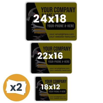 Builder and Contractor Customizable Car Magnets and Decals (2 Count)