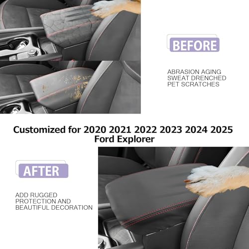 2026 Explorer Center Console Cover Compatible with 2020 2021 2022 2023 2024 2025 2026 Explorer Active