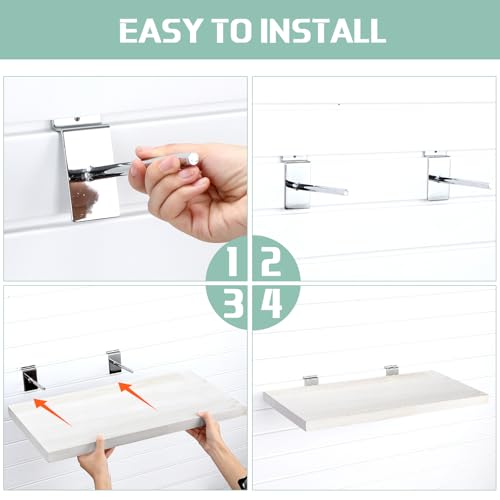 Wooden Floating Shelves for Wall Set of 4 (4 Count)