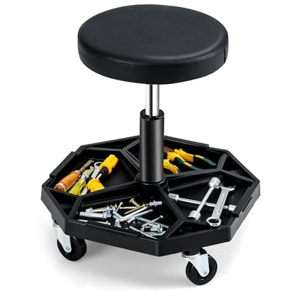 Adjustable Mechanic Rolling Stool