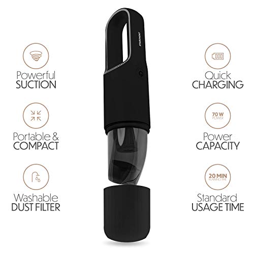 Portable Hand Vacuum Cleaner Handheld Cordless Cleaner for Dust Pet Hair Dirt Home Car Interior Lightweight