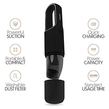 Portable Hand Vacuum Cleaner Handheld Cordless Cleaner for Dust Pet Hair Dirt Home Car Interior Lightweight