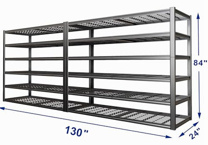 65" W Garage Shelving Heavy Duty (2 Count)