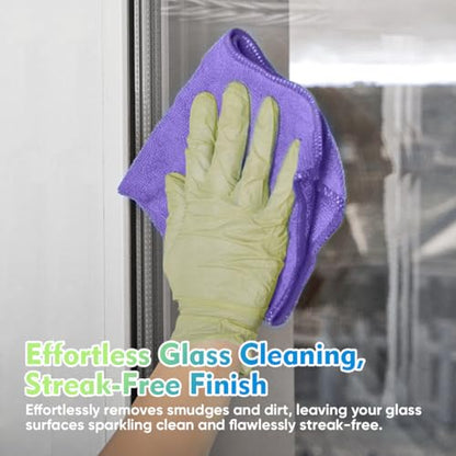 Purple Microfiber Cleaning Cloth 12 Pack 12.5 x 12.5 Inch Microfiber Towels for Cars Ultra Absorbent Cleaning Rags Lint Free Cleaning Towels for Household Kitchen (12 Count)