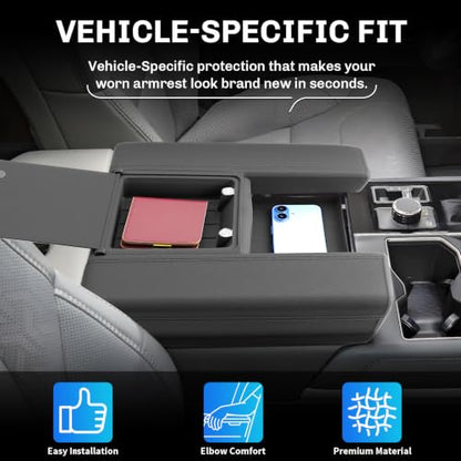 for 2026 Toyota Tundra Armrest Cover for 2026 Toyota Tundra Accessories 2026 Tundra Center Console Cover Silicone Full Cover Middle Console Protection