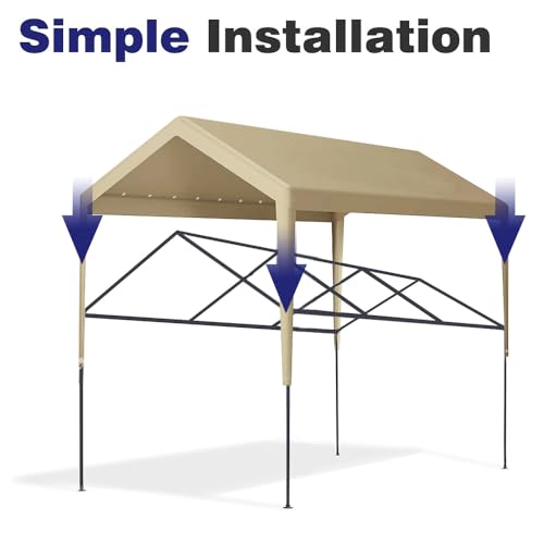 10 x 20 FT Carport Replacement Cover (192 Ounce)