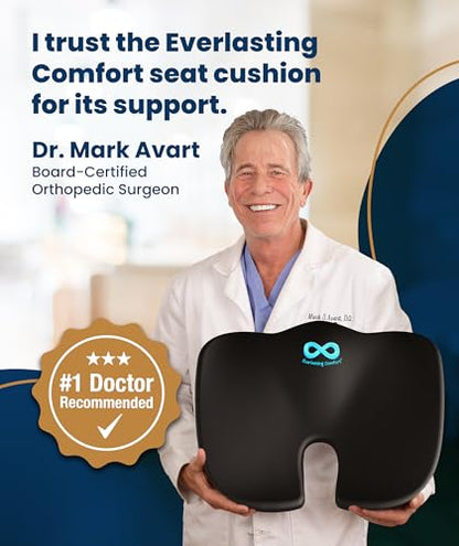 Doctor Recommended Memory Foam Seat Cushion for Office Chairs & Car