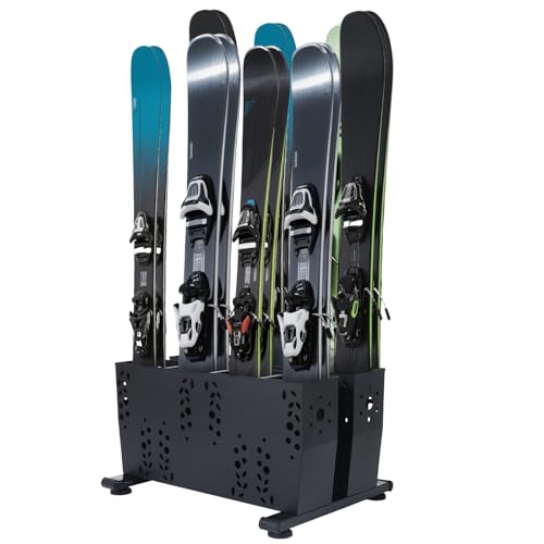 Freestanding Ski Storage Rack for 4 Pairs