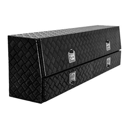 Truck Tool Box 72 x 21 x 13 Aluminum Storage Box with Two Drawers
