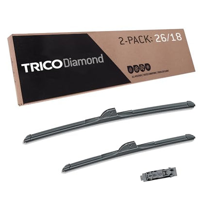 Diamond 26" + 18" Super Premium Automotive Replacement Windshield Wiper Blades (2 Count)