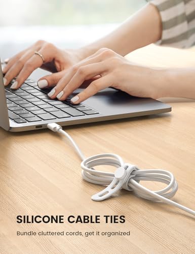 10 Pack Silicone Cable Ties Cord Organizer (10 Count)