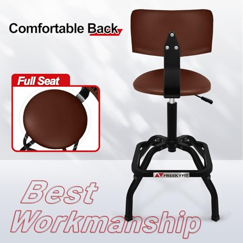 Shop Stool with Backrest