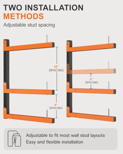 Lumber Storage Rack Wall (4 Count)
