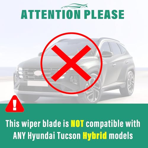 Windshield Wiper Blades Replacement for Hyundai Tucson 2022